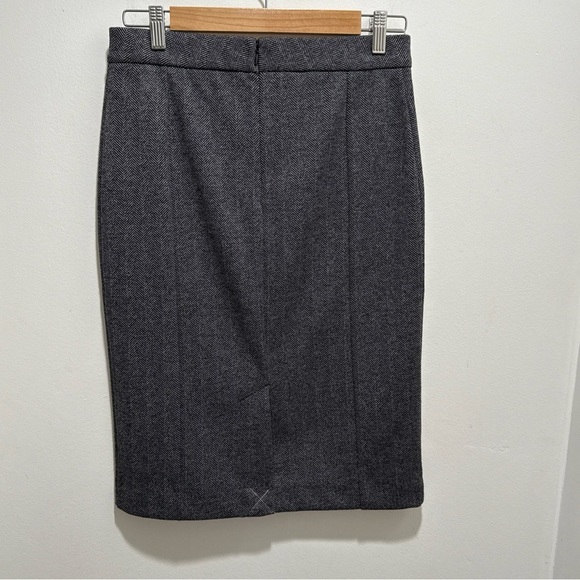 Ann Taylor Women’s Skirt 4 Black/Grey Herringbone Pattern Pencil Skirt NWOT - Picture 5 of 7